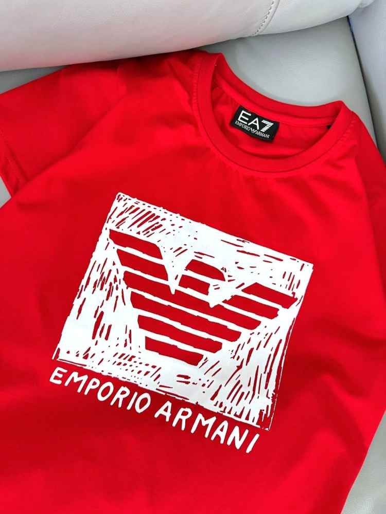 Emporio Armani Red Premium Quality Women T-shirt-thumb-2