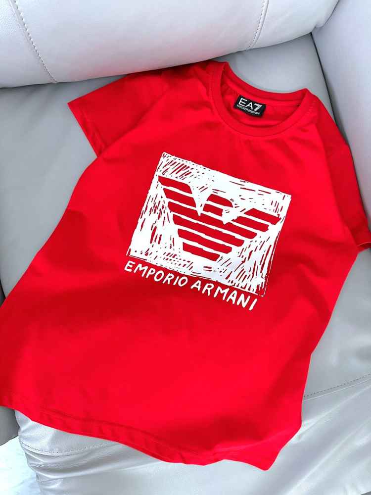 Emporio Armani Red Premium Quality Women T-shirt-thumb-1