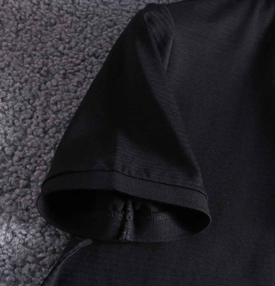 Emporio Armani Black Cotton T-Shirt-thumb-2