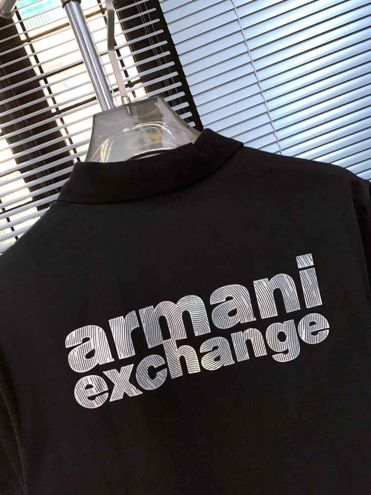 Armani Exchange Black Premium Quality T-Shirt-thumb-3