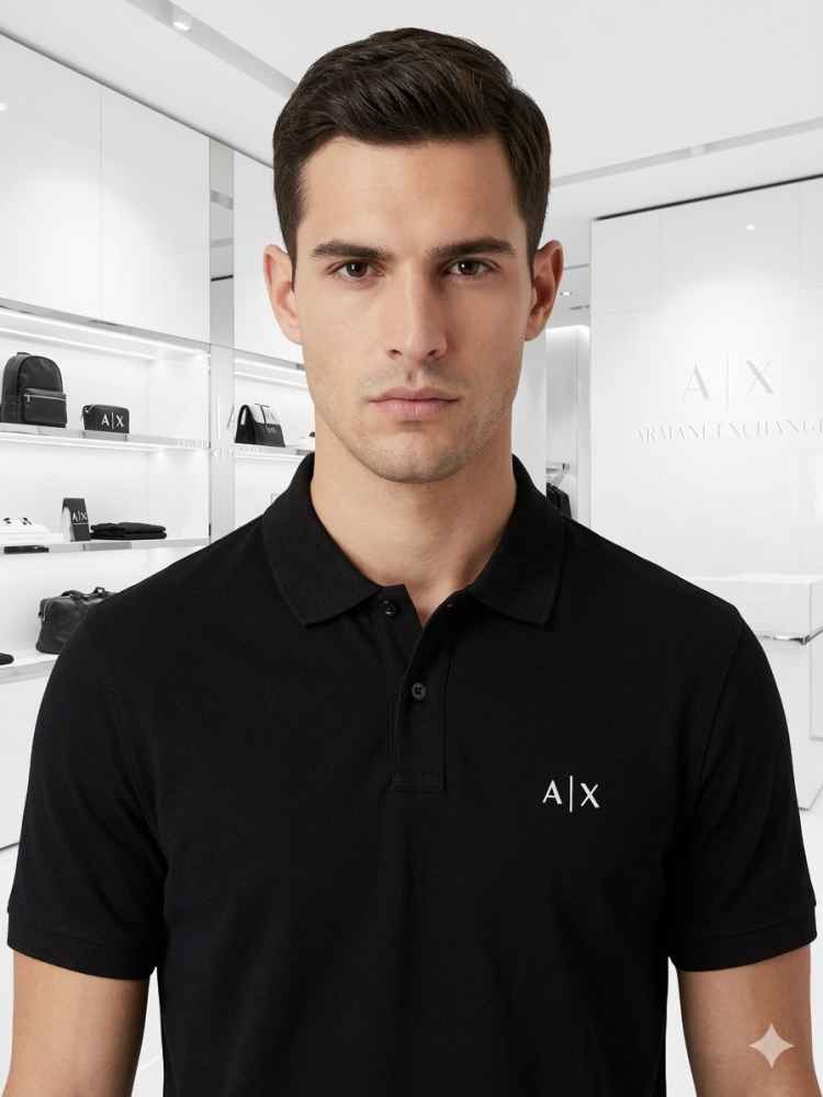 Armani Exchange Black Premium Quality T-Shirt-thumb-3