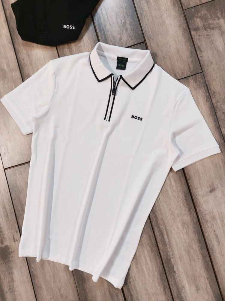 Hugo Boss White Premium Quality Polo Tees-thumb-0