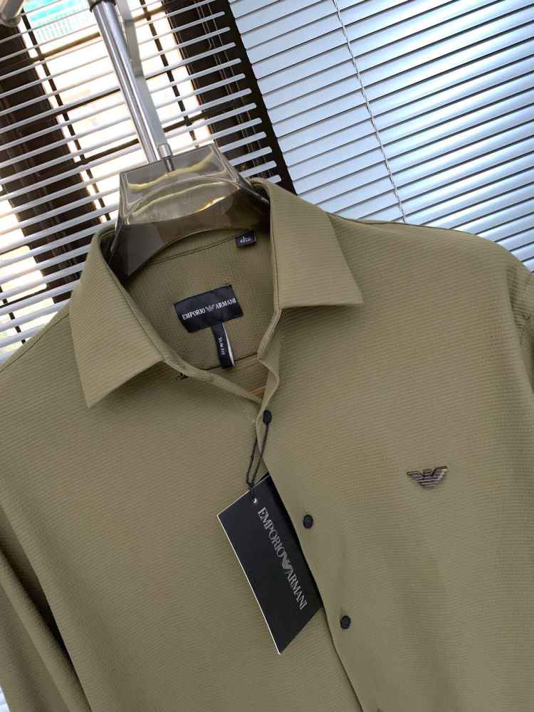 Emporio Armani Olive Green Premium Quality Shirt-thumb-3