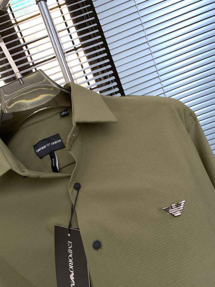 Emporio Armani Olive Green Premium Quality Shirt-thumb-2