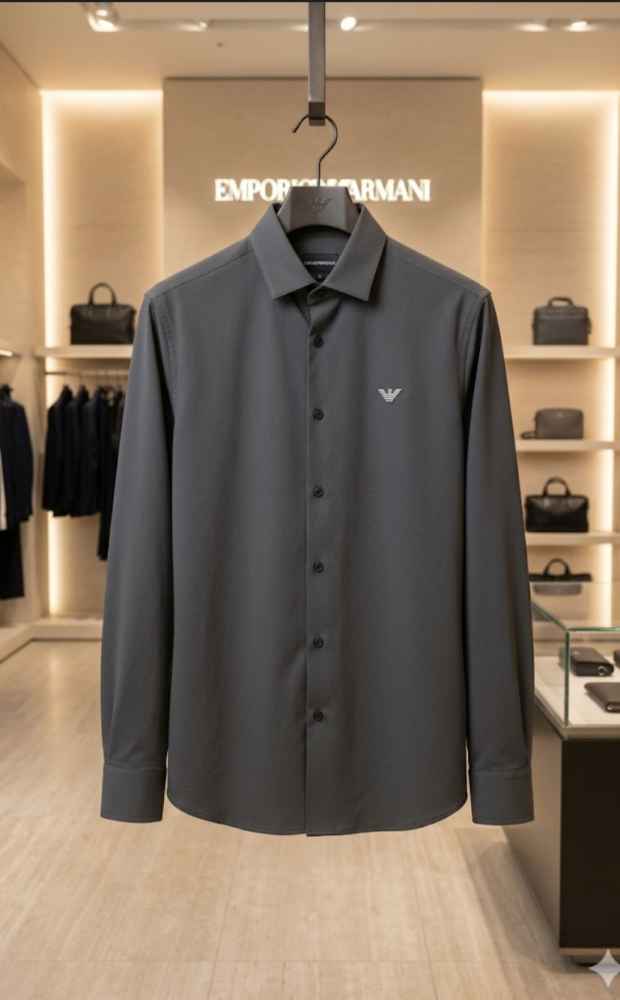 Emporio Armani Grey Premium Quality Shirt-thumb-1