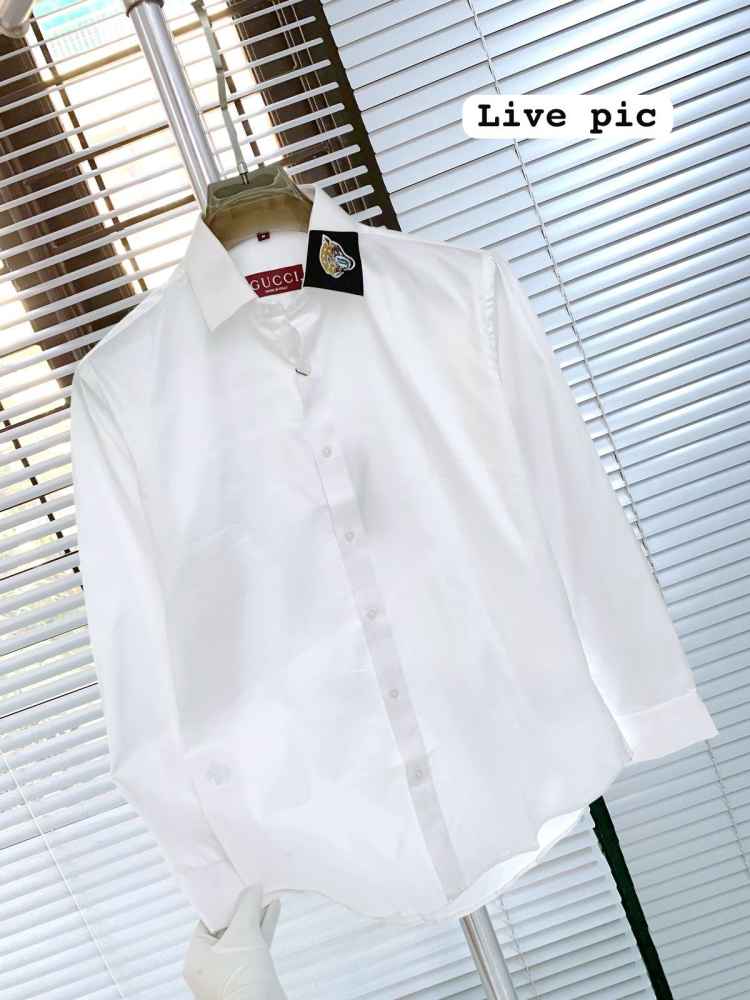 Gucci White Premium Quality Cotton Shirt-thumb-1