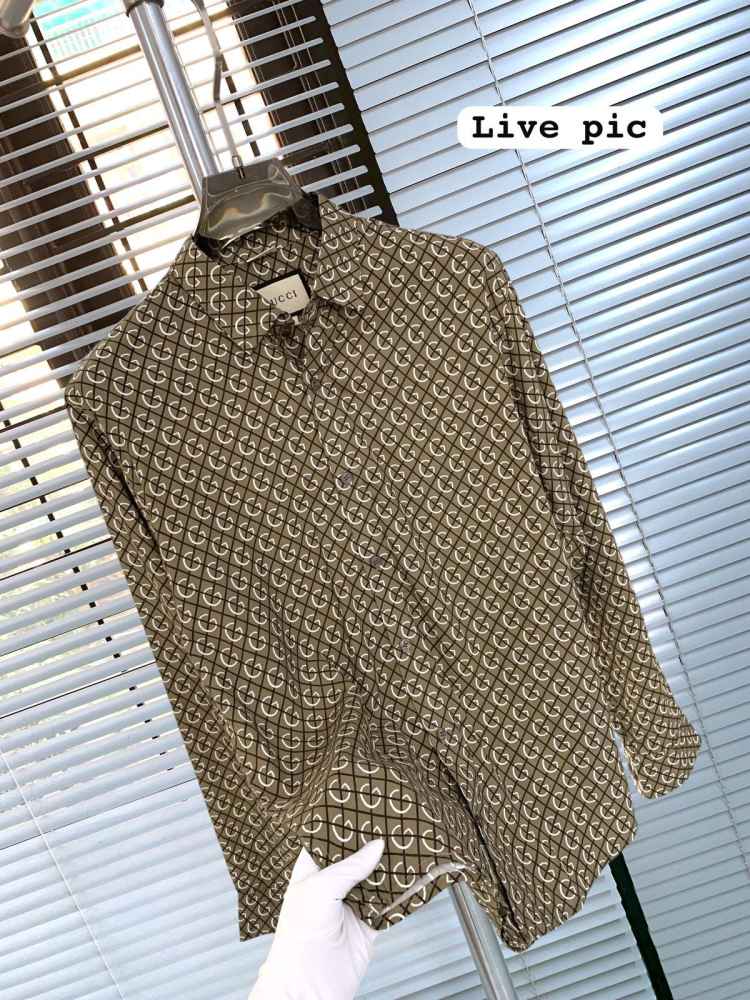 Gucci Brown Premium Quality Cotton Shirt-1