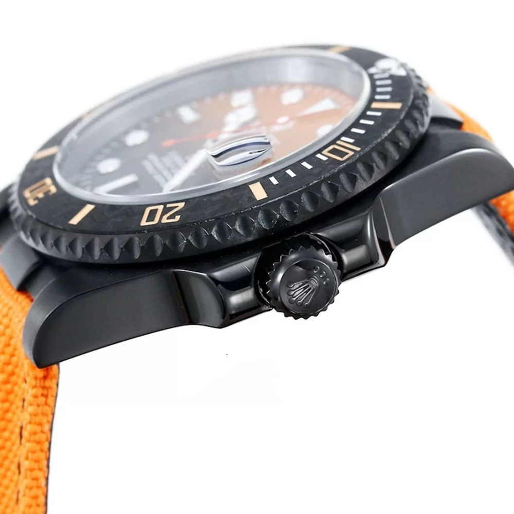 Rolex DiW Submariner "Parakeet" Orange Strap Watch 116610LN-5