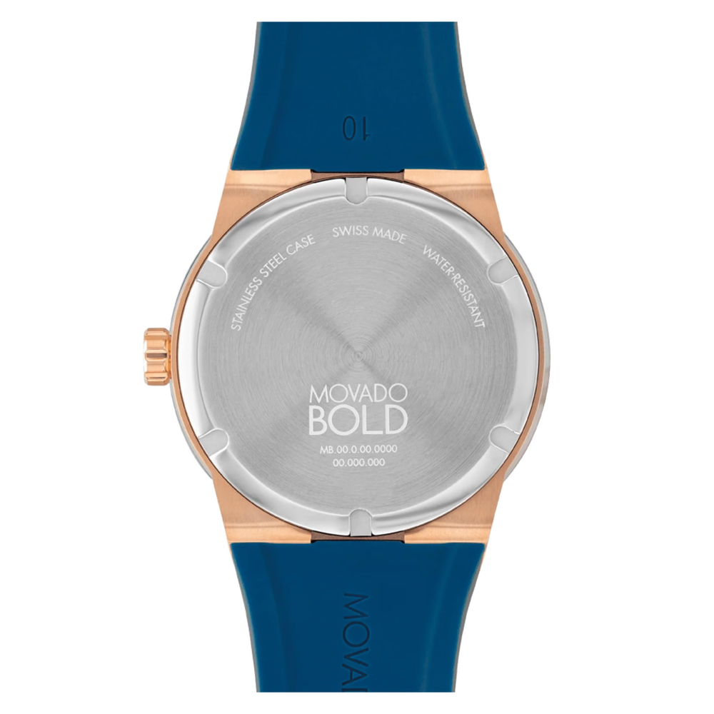 Movado BOLD Fusion Navy Blue Silicone Strap Watch 3601140-thumb-1