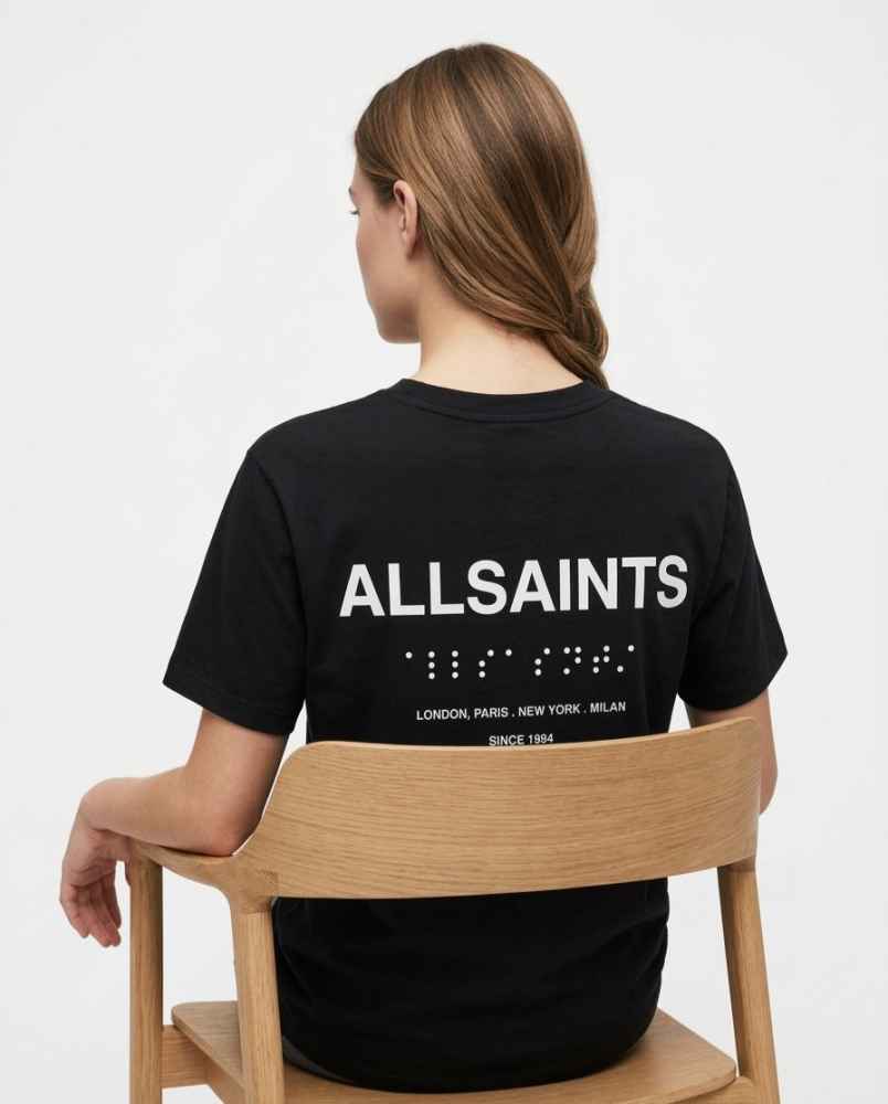 All Saint Black Premium Quality Women T-shirt-1