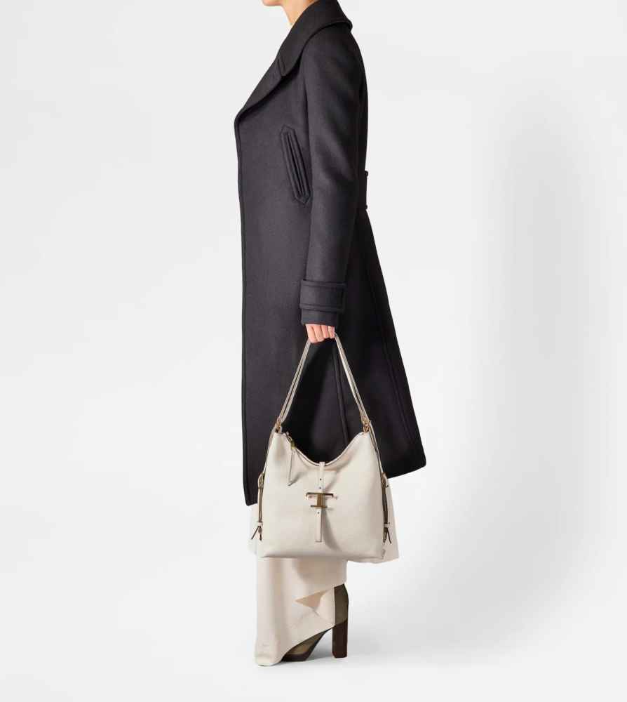 Tod's Timeless White Leather Shoulder Bag-1