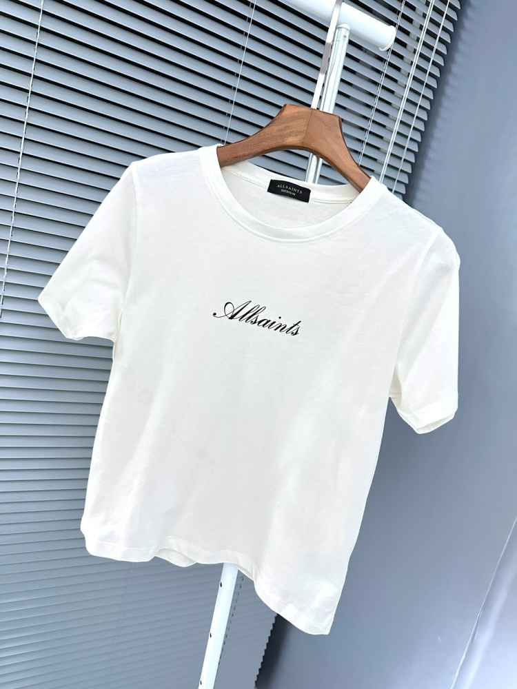 All Saint White Premium Quality Women T-shirt-1
