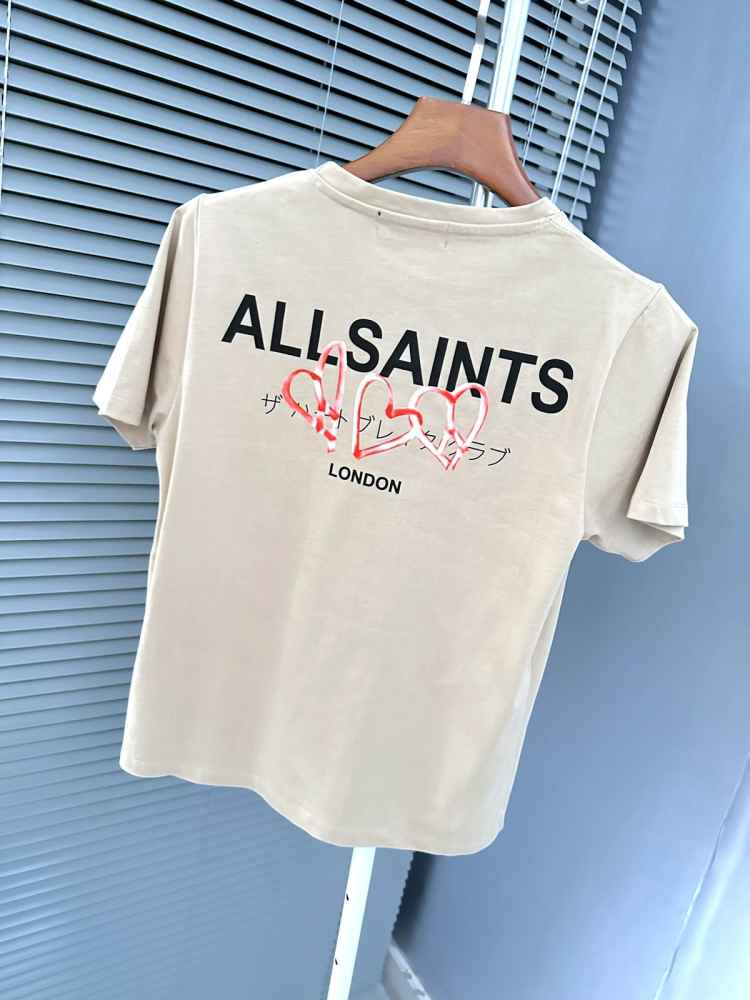 All Saint Cream Premium Quality Women T-shirt-1