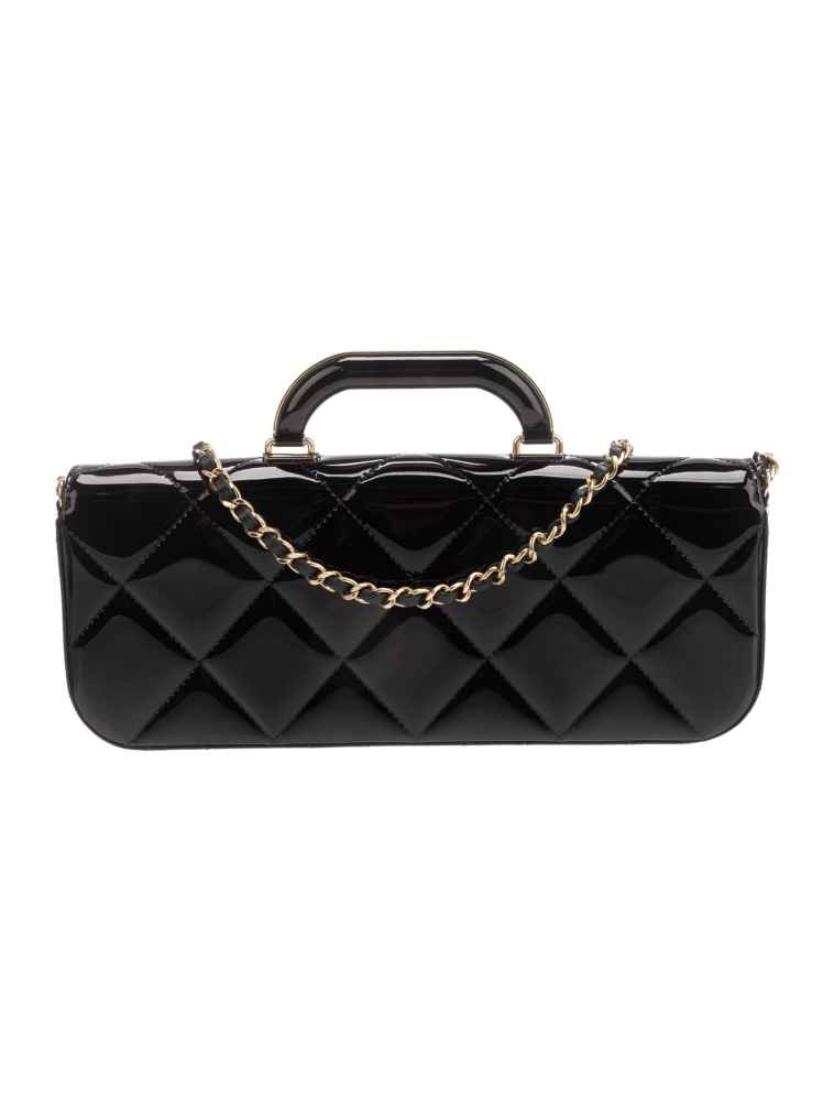 Chanel Silhouette Black East West Jumbo Top HandBag-2