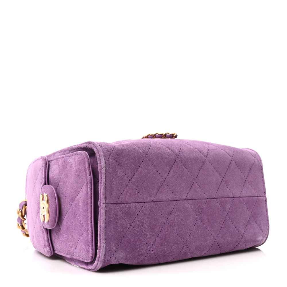 Chanel Maxi Purple Iconic Shoulder Bag-thumb-2