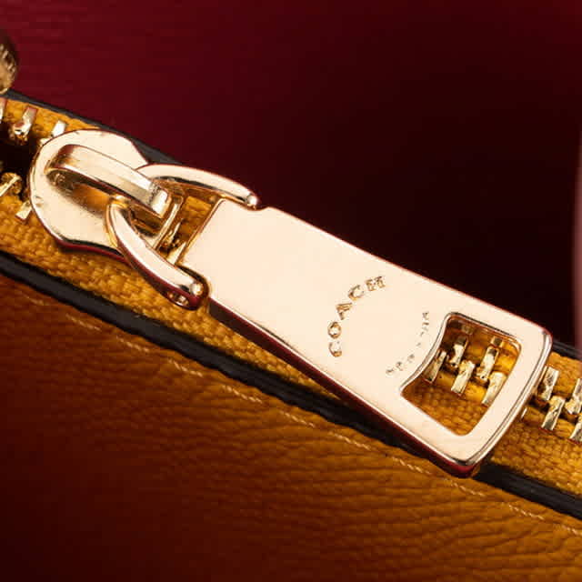 Coach Laurel White & Orange Mollie Colour Block Tote Bag-2