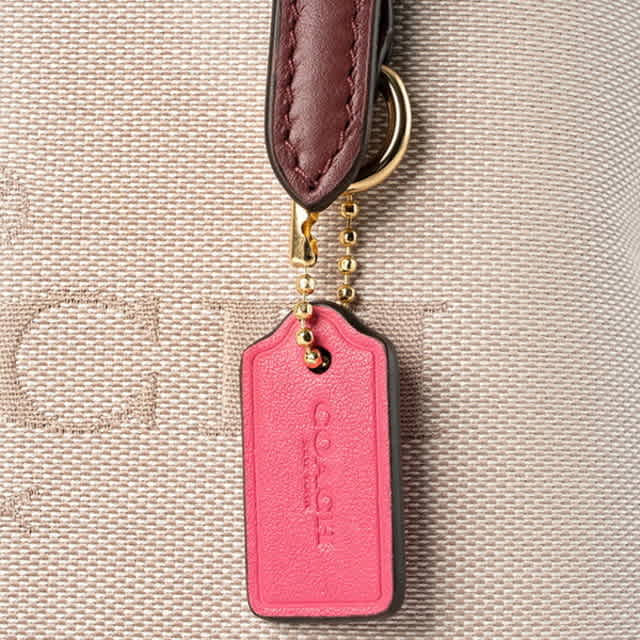 Coach Laurel White & Orange Mollie Colour Block Tote Bag-6