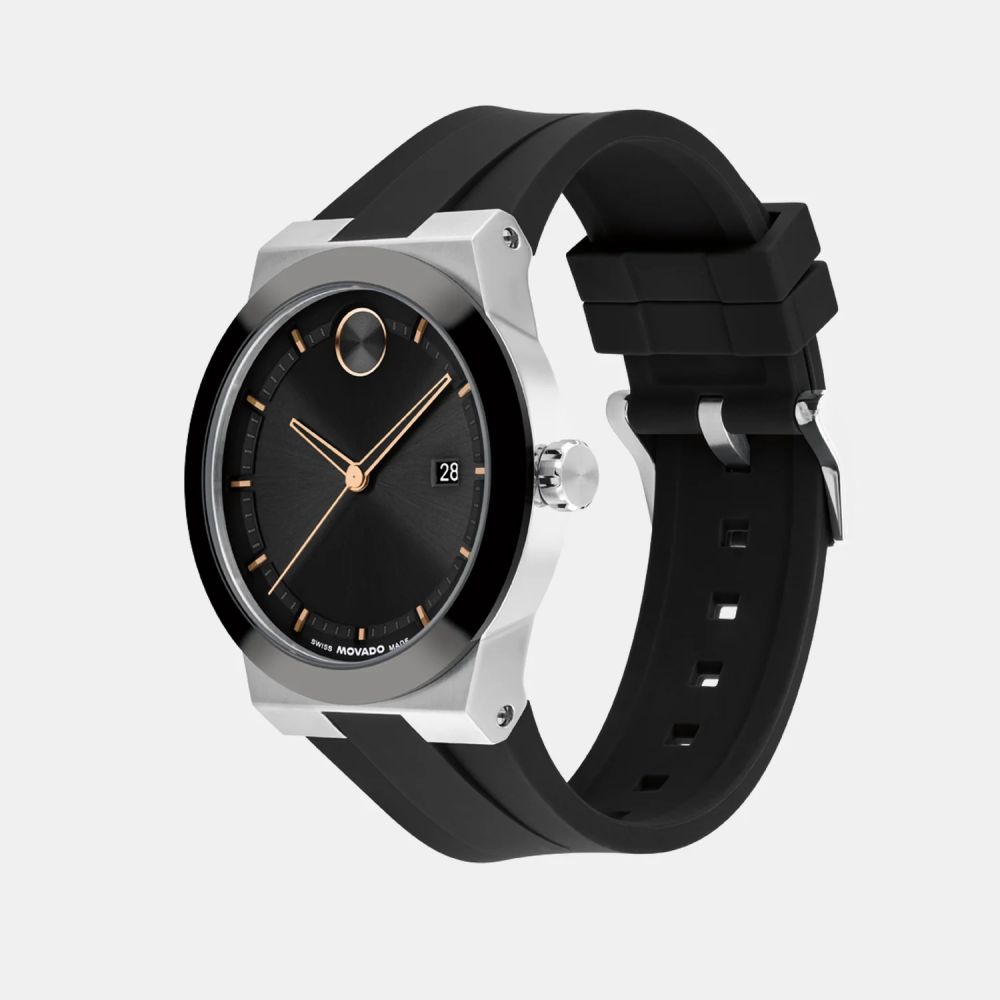 Movado Bold Men Quartz Analog Silicone Watch 3601079-2