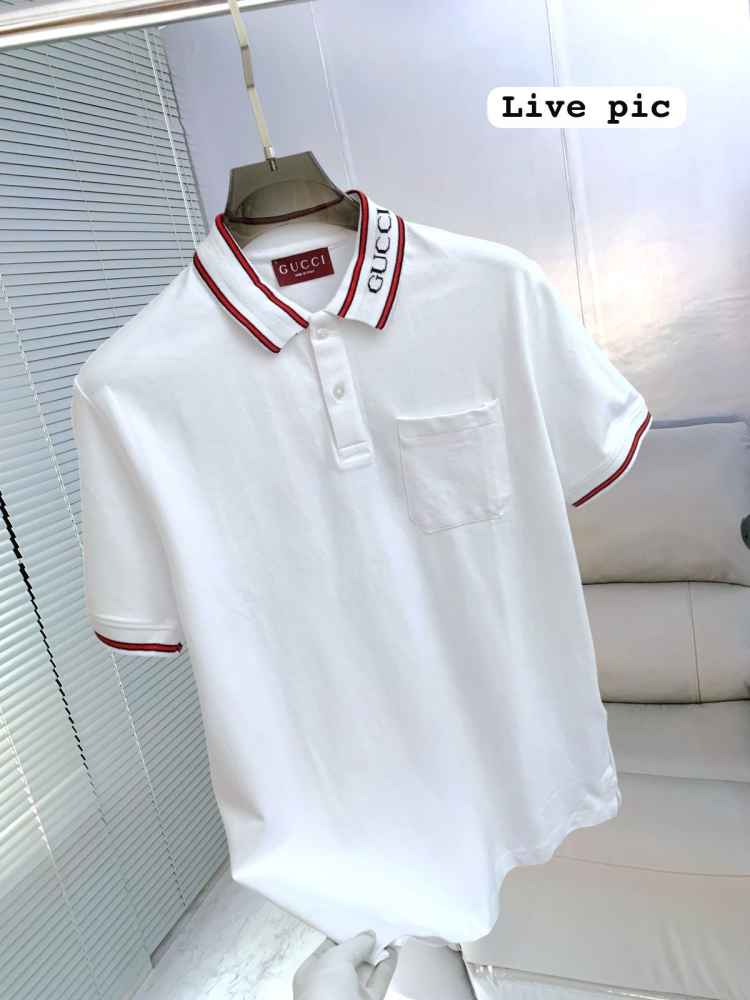Gucci White Premium Quality Polo T-shirt-thumb-1