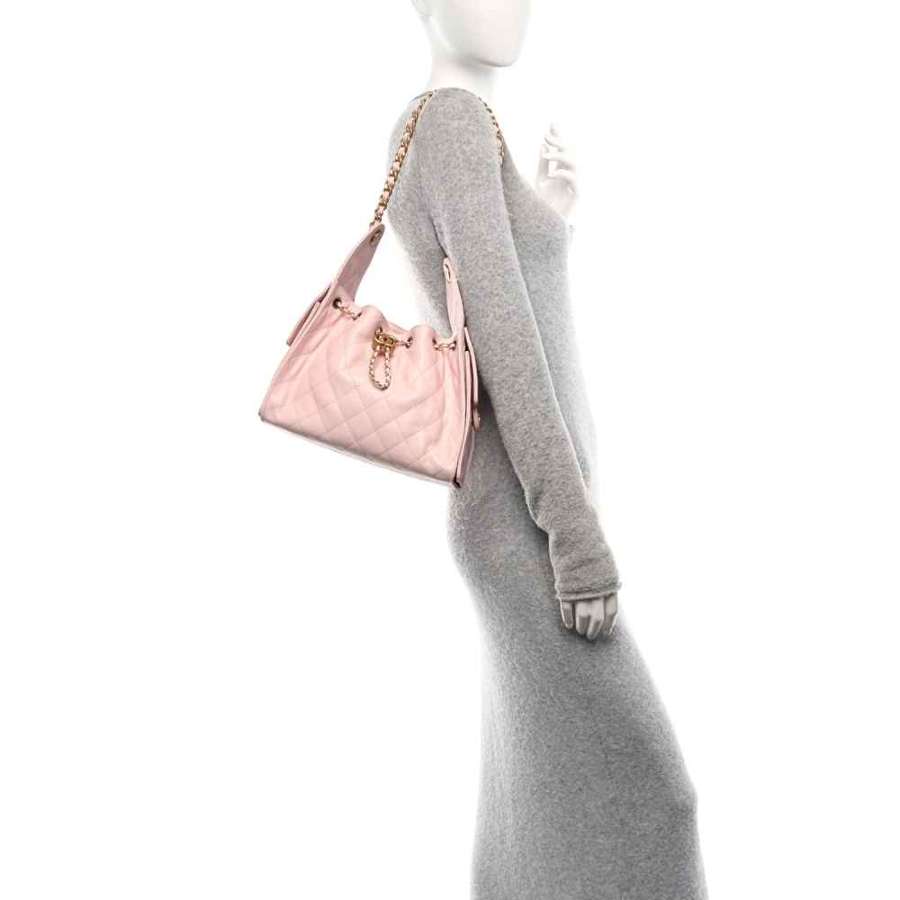 Chanel Maxi Pink Mini Hobo Bag-3