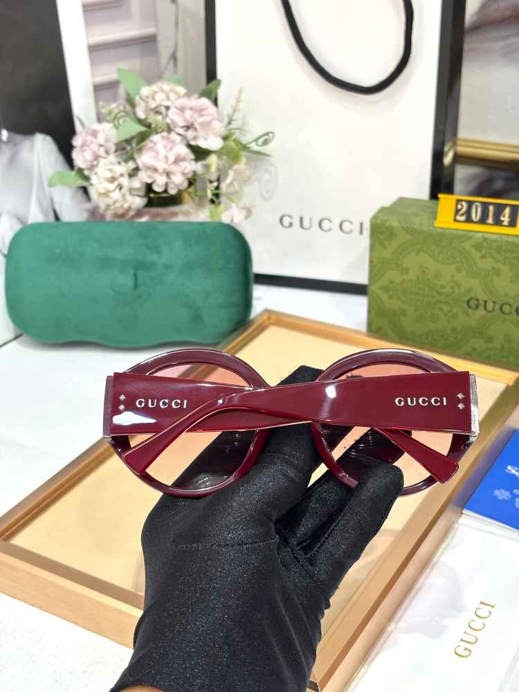 Gucci Wine GG Women's Sunglasses-thumb-1