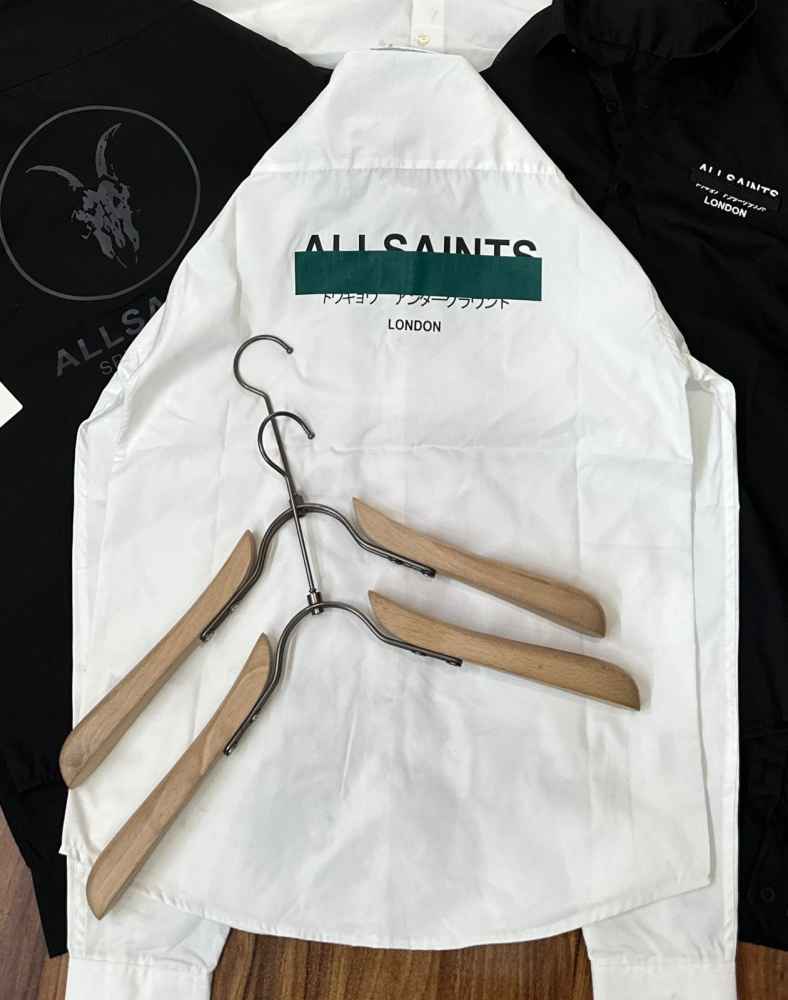 All Saint Embroidered White Premium Cotton Shirt-1