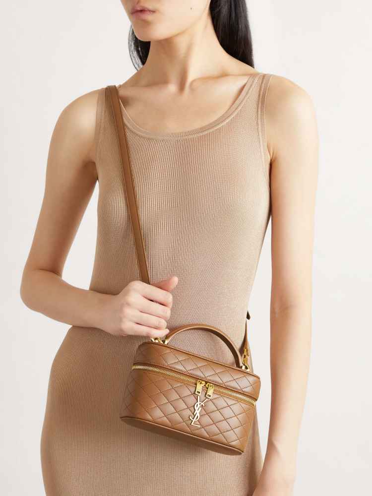 YSL Gaby Vanity Small Brown HandBag-2