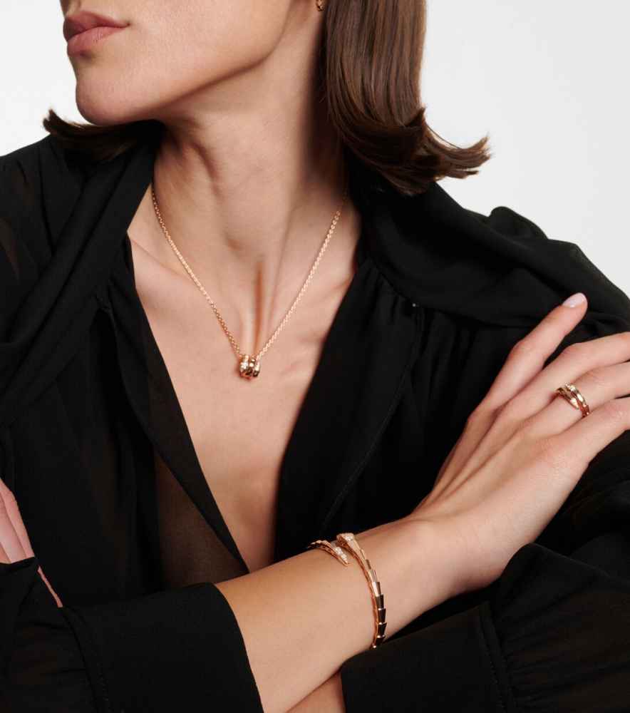Bvlgari Rose/Golden Serpenti Viper Bracelet-4