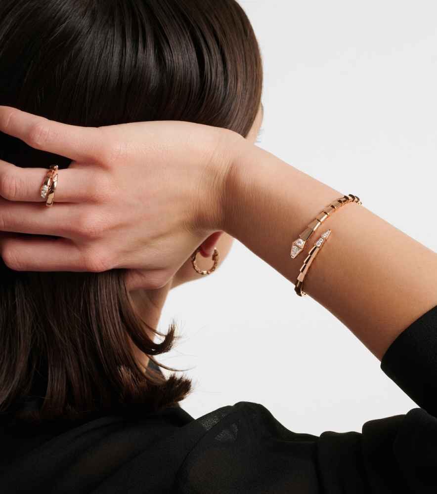 Bvlgari Rose/Golden Serpenti Viper Bracelet-3