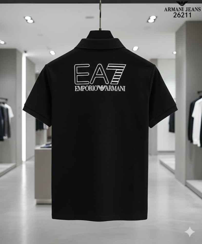 Emporio Armani Black Premium Quality Polo T-shirt-thumb-1