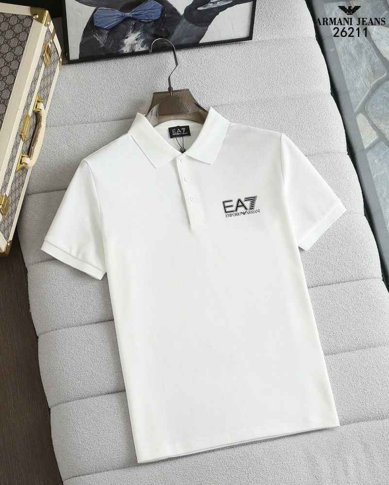Emporio Armani White Premium Quality Polo T-shirt-thumb-2