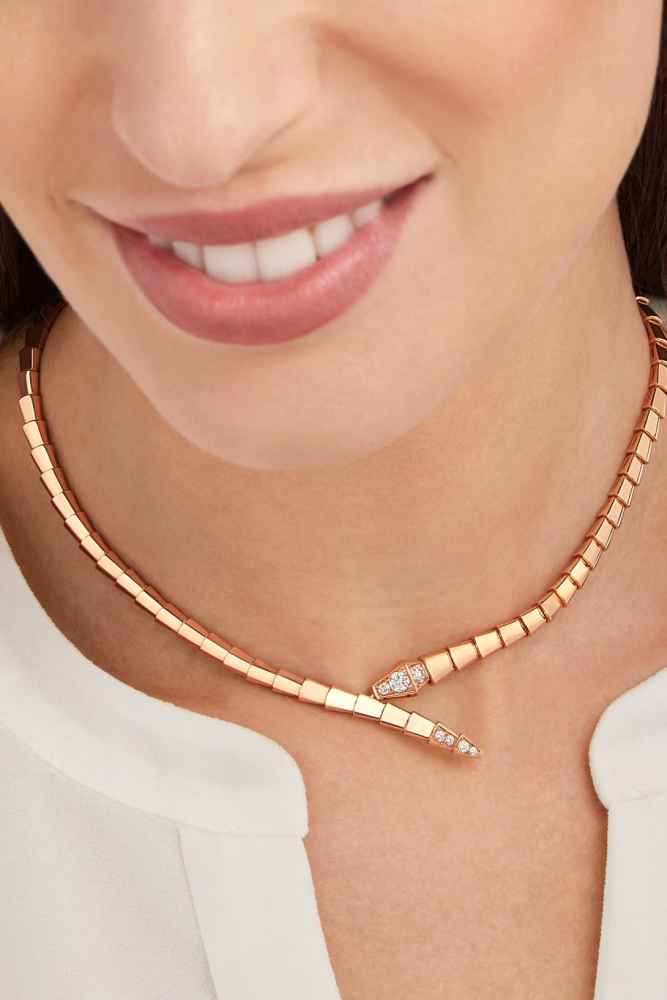 Bvlgari Serpenti Viper Rose Gold Necklace-thumb-3