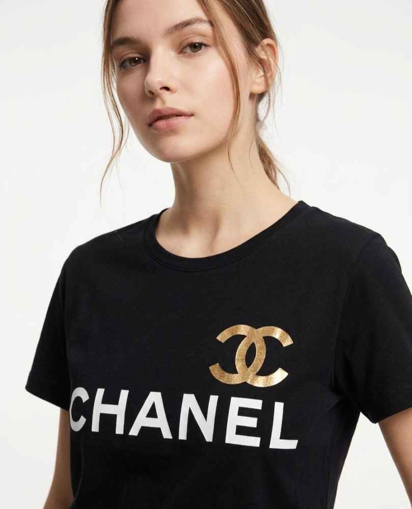 Chanel Black Premium Quality T-Shirt-thumb-1