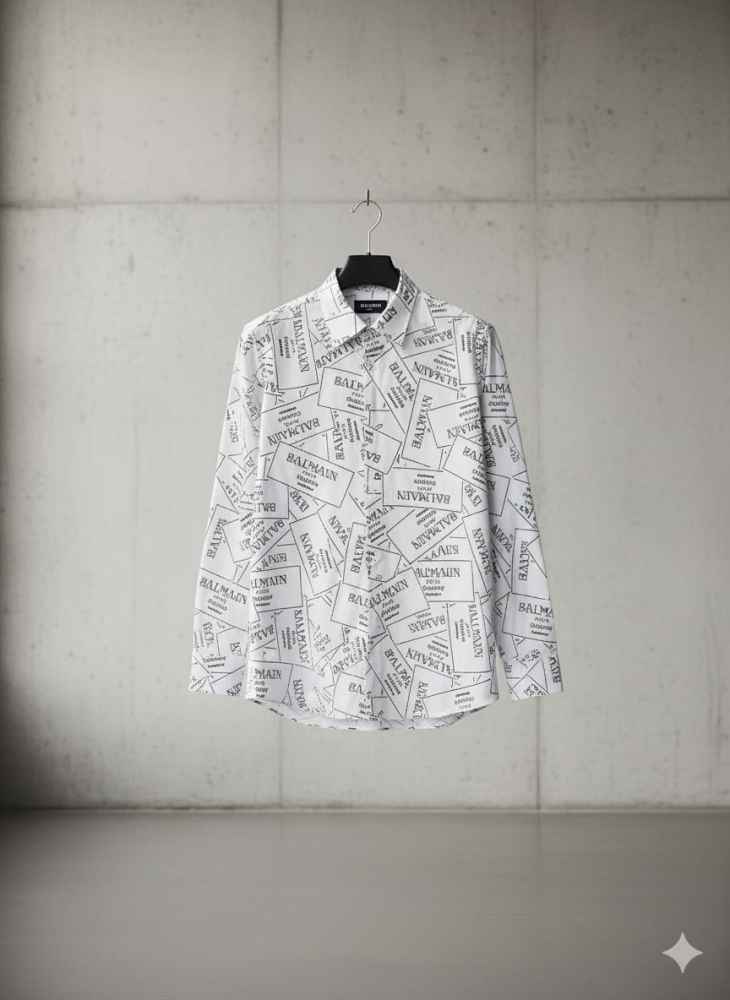 Balmain Embroidered White Premium Cotton Shirt-2