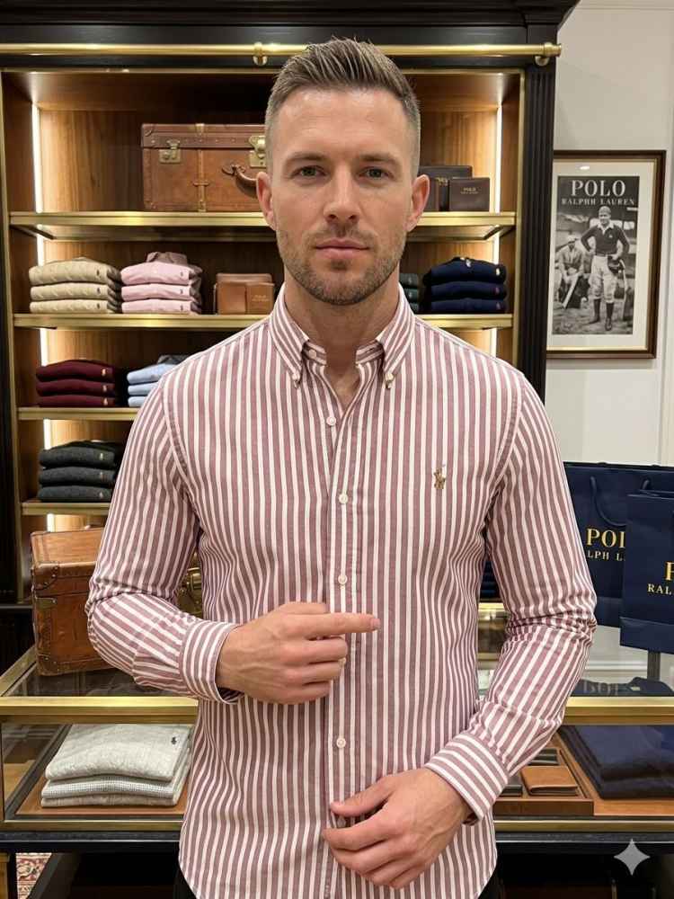 Ralph Lauren Pink Premium Quality Cotton Shirt-thumb-0