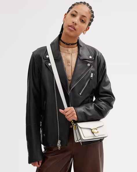 Coach C Logo Tabby 20 White Shoulder Bag-thumb-5