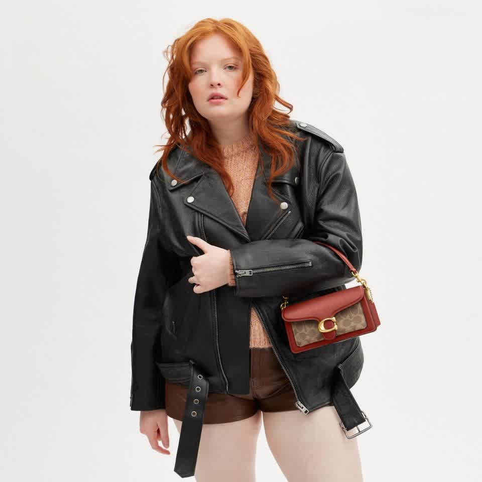 Coach C Logo Tabby 20 Beige Hand Bag-3