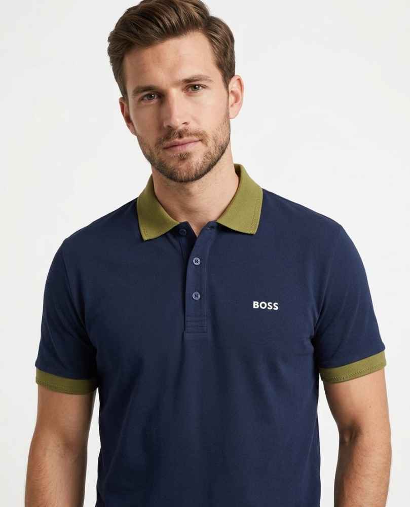 Hugo Boss Blue Premium Quality Polo Tees-thumb-0