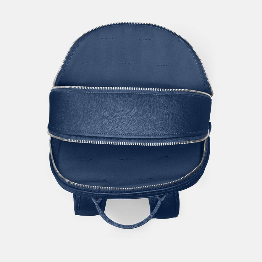 Coach Charter Blue Backpack in Signature Leather-3