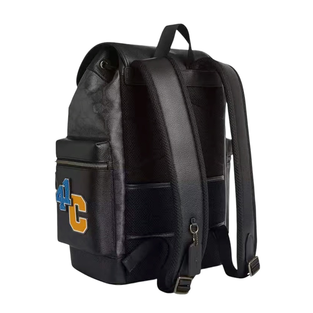 Coach Black Backpack In Signature Canvas-thumb-1