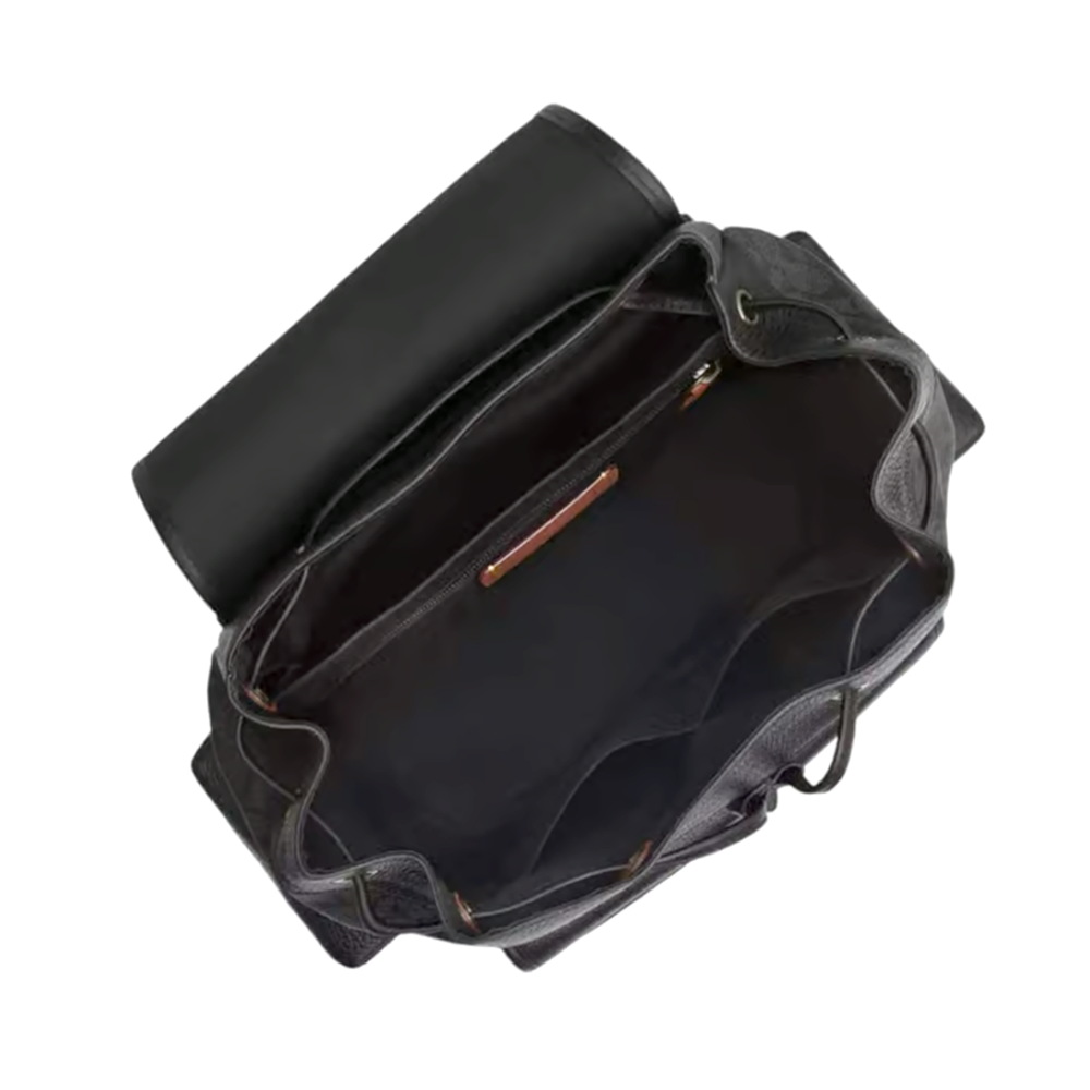 Coach Black Backpack In Signature Canvas-thumb-2