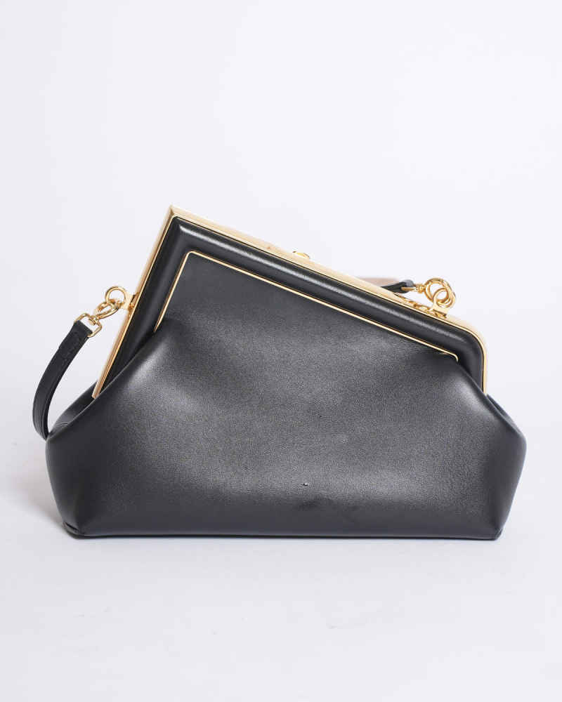 Fendi First Small Black leather Clutch bag-2