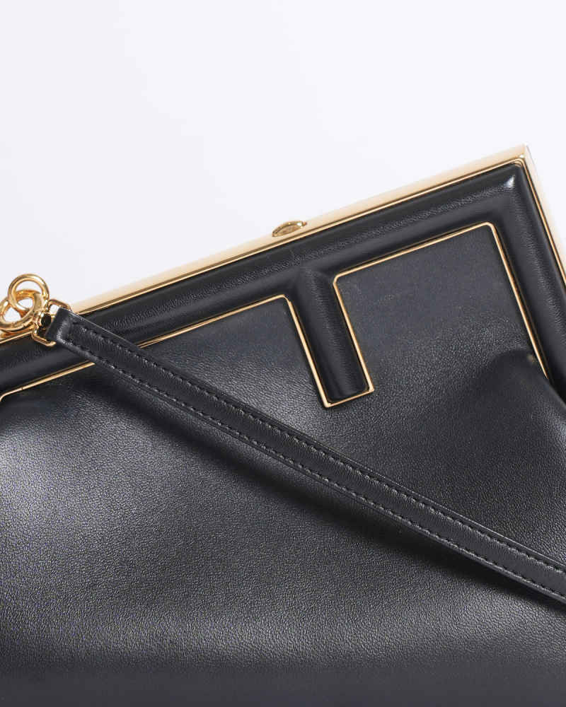Fendi First Small Black leather Clutch bag-1