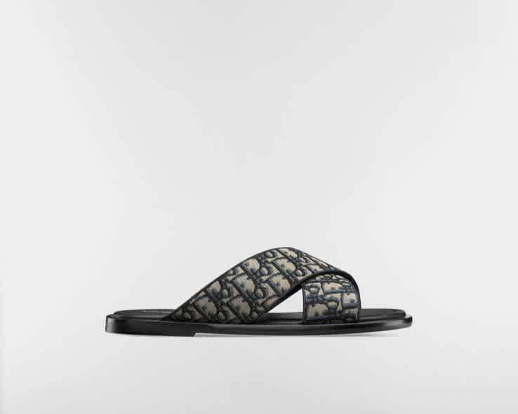 Dior Black Premium Alias Flip-flops-1