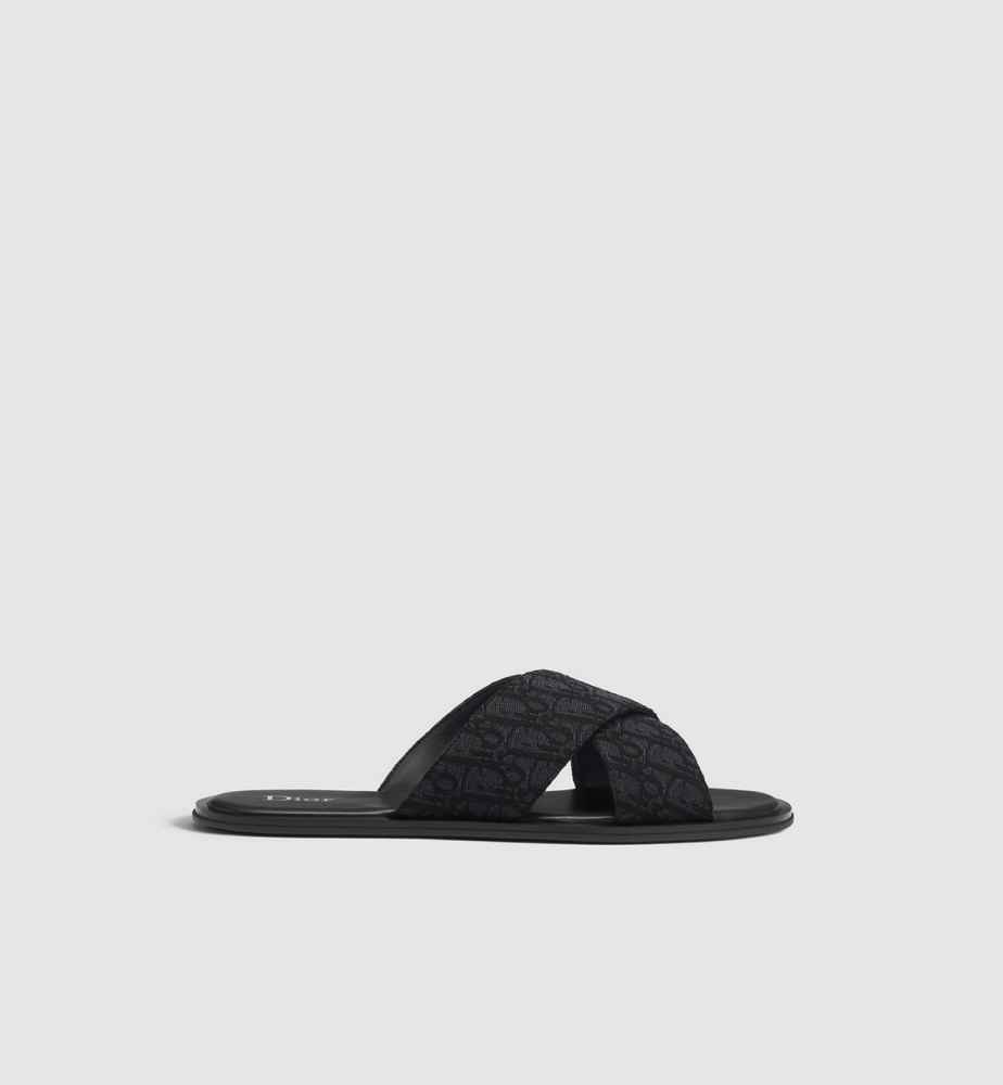 Dior Black Premium Alias Flip-flops-1