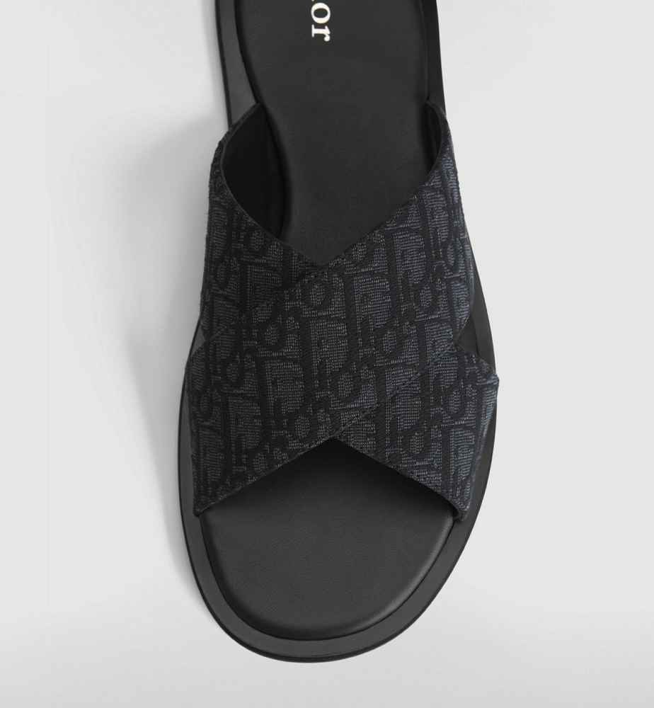 Dior Black Premium Alias Flip-flops-2