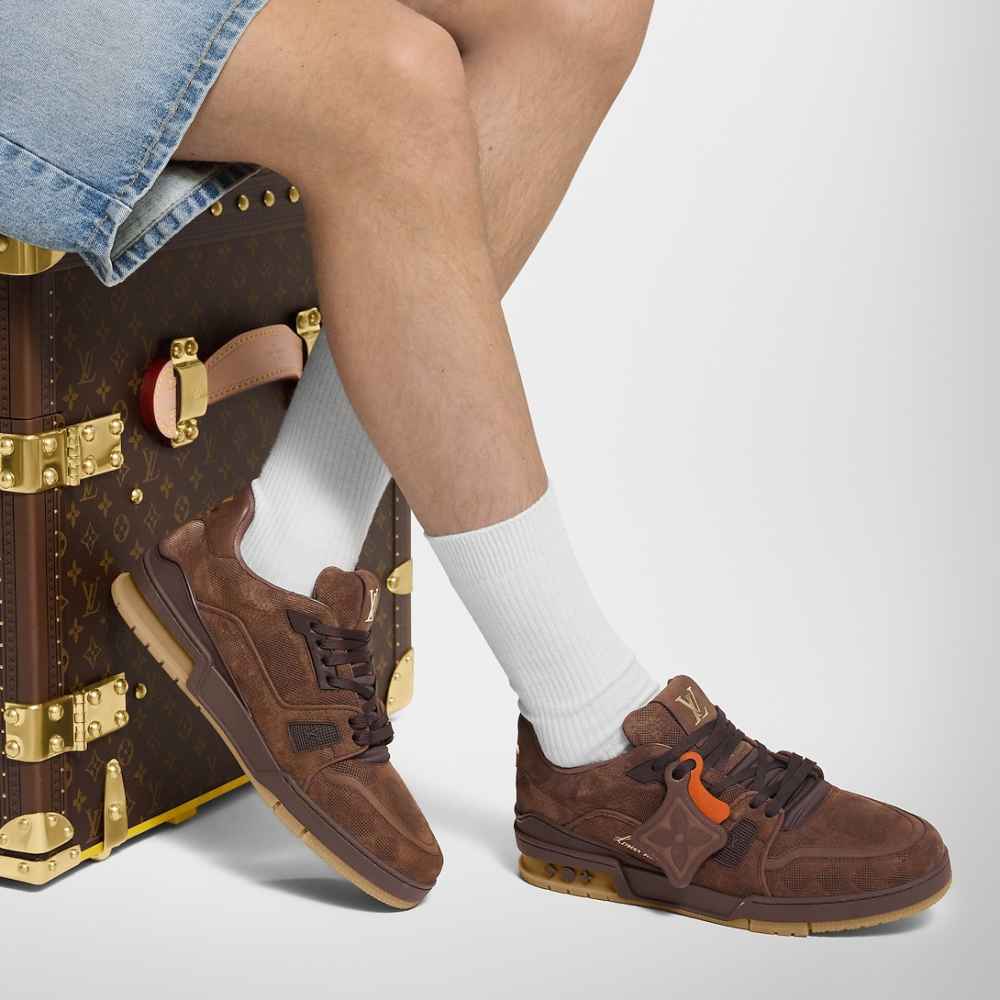 Louis Vuitton Brown Premium Quality Sneakers-6