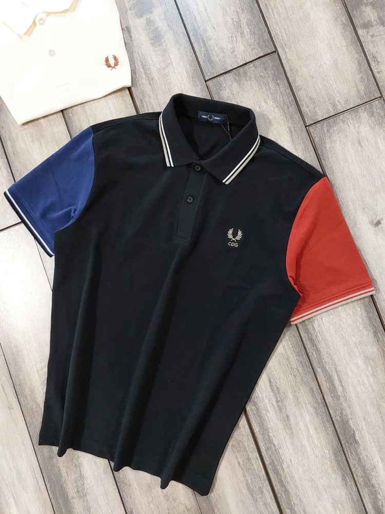 Fred Perry Embroidered logo Black Premium T-shirt-thumb-0