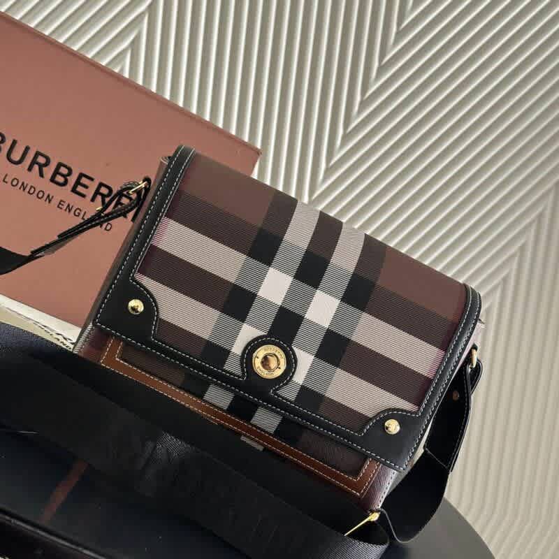 Burberry Vintage Note check Brown Sling Bag-1