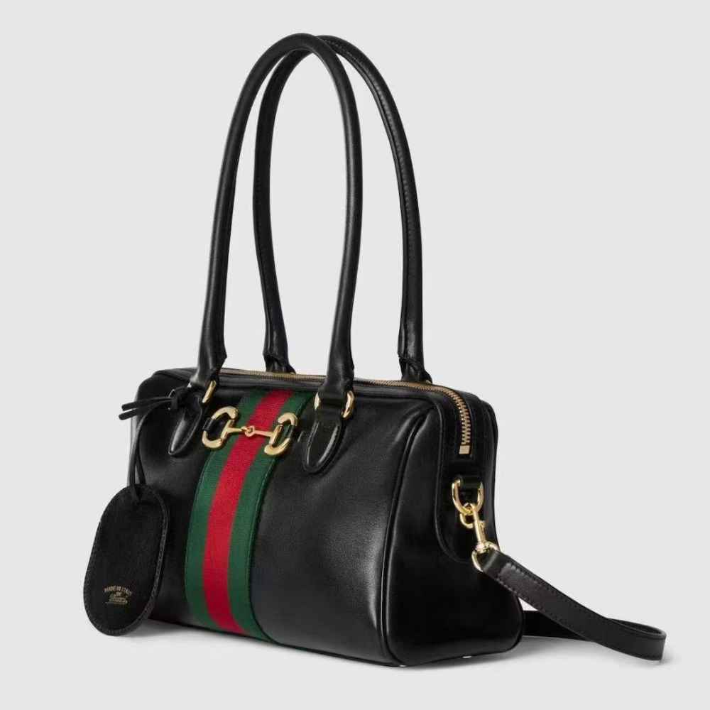 Gucci Borsetto Medium Boston Black Handbag-thumb-0